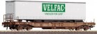 66587 Roco Flat car loaded with trailer "VELFAC"